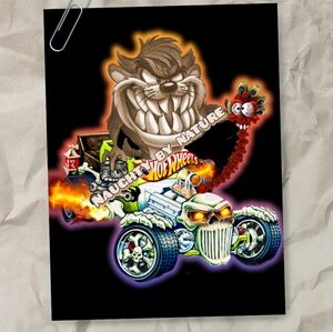 Hot Wheels 'Taz' Graphic Design Metal Sign